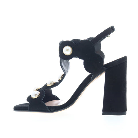 Via Studio Camoscio Pelle VIA 31 Womens Black Suede Pumps Heels Shoes