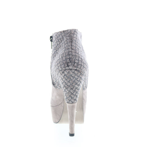 Via Studio Camoscio Pelle VIA 33 Womens Gray Suede Zipper Pumps Heels Shoes