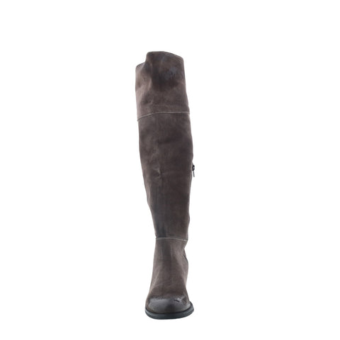 Via Studio Camoscio Grigio VIA 36 Womens Brown Suede Zipper Knee High Boots