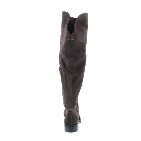 Via Studio Camoscio Grigio VIA 36 Womens Brown Suede Zipper Knee High Boots