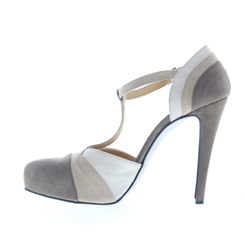 Via Studio Camoscio VIA 49 Womens Brown Suede Hook & Loop Pumps Heels Shoes