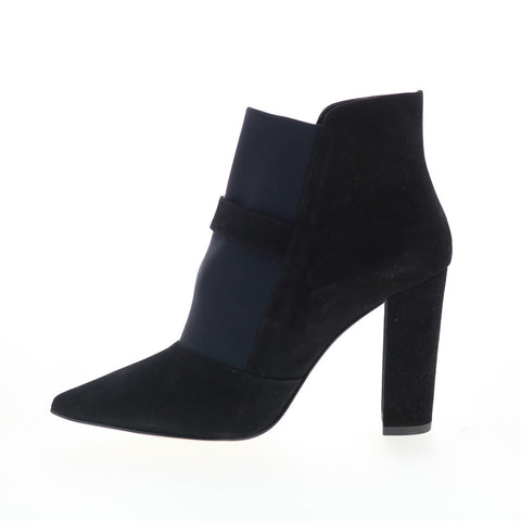 Via Studio Camoscio VIA 52 Womens Black Suede Ankle & Booties Boots