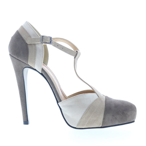 Via Studio Camoscio VIA 53 Womens Brown Suede Hook & Loop Pumps Heels Shoes