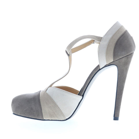 Via Studio Camoscio VIA 53 Womens Brown Suede Hook & Loop Pumps Heels Shoes