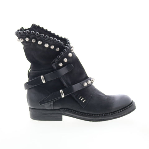 A.S. 98 Vianne Womens Black Leather Zipper Casual Dress Boots