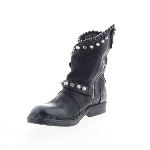 A.S. 98 Vianne Womens Black Leather Zipper Casual Dress Boots