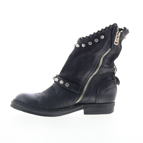 A.S. 98 Vianne Womens Black Leather Zipper Casual Dress Boots