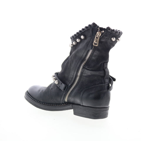 A.S. 98 Vianne Womens Black Leather Zipper Casual Dress Boots