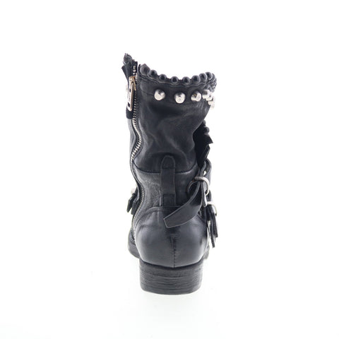 A.S. 98 Vianne Womens Black Leather Zipper Casual Dress Boots
