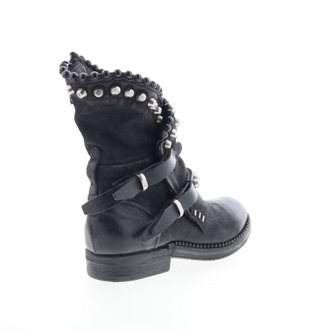 A.S. 98 Vianne Womens Black Leather Zipper Casual Dress Boots
