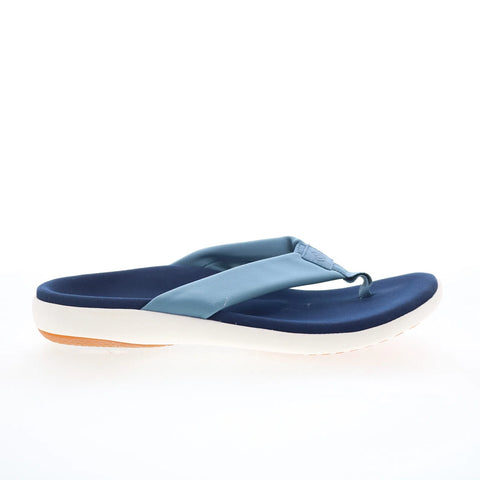 Spenco Victoria SP1024BLS Womens Blue Synthetic Flip-Flops Sandals Shoes