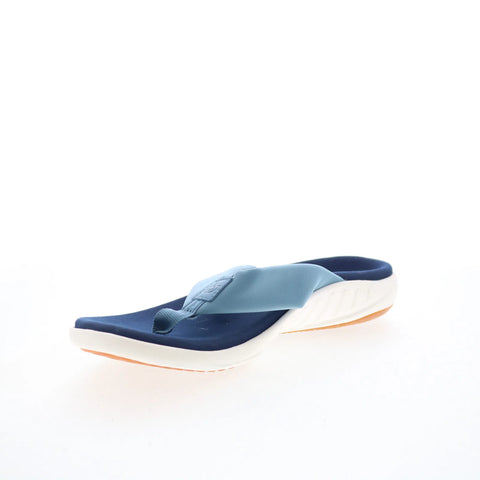 Spenco Victoria SP1024BLS Womens Blue Synthetic Flip-Flops Sandals Shoes