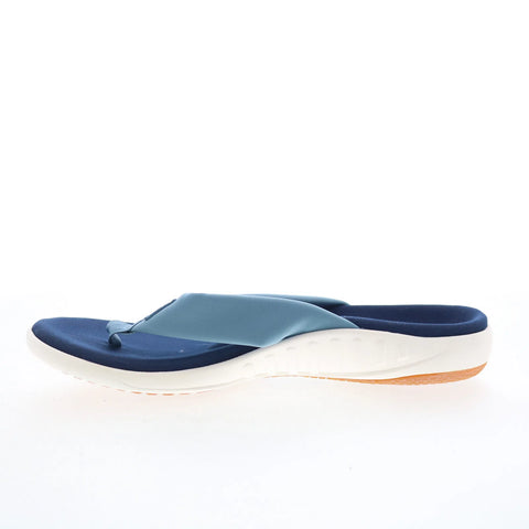 Spenco Victoria SP1024BLS Womens Blue Synthetic Flip-Flops Sandals Shoes