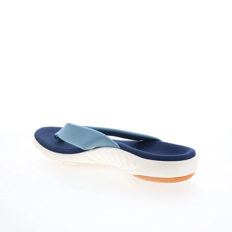 Spenco Victoria SP1024BLS Womens Blue Synthetic Flip-Flops Sandals Shoes