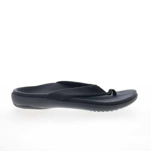 Spenco Victoria SP1024JBK Womens Black Synthetic Flip-Flops Sandals Shoes