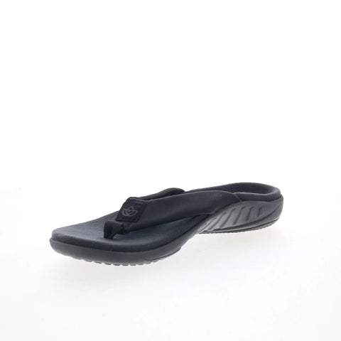 Spenco Victoria SP1024JBK Womens Black Synthetic Flip-Flops Sandals Shoes