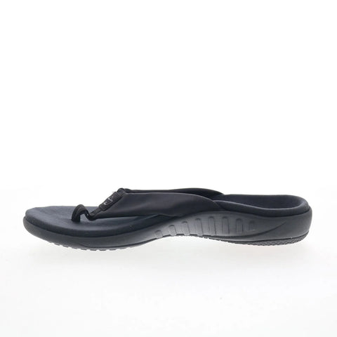 Spenco Victoria SP1024JBK Womens Black Synthetic Flip-Flops Sandals Shoes