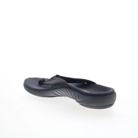 Spenco Victoria SP1024JBK Womens Black Synthetic Flip-Flops Sandals Shoes