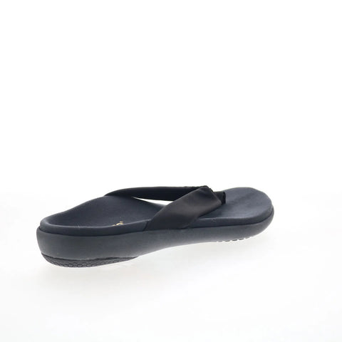 Spenco Victoria SP1024JBK Womens Black Synthetic Flip-Flops Sandals Shoes