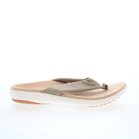 Spenco Victoria SP1024TPE Womens Brown Synthetic Flip-Flops Sandals Shoes