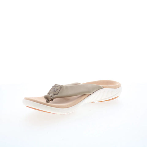 Spenco Victoria SP1024TPE Womens Brown Synthetic Flip-Flops Sandals Shoes
