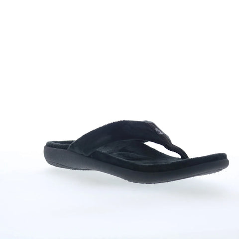 Spenco Victoria SP1182BLK Womens Black Synthetic Flip-Flops Sandals Shoes