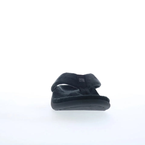 Spenco Victoria SP1182BLK Womens Black Synthetic Flip-Flops Sandals Shoes