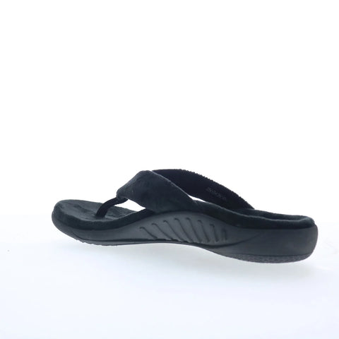 Spenco Victoria SP1182BLK Womens Black Synthetic Flip-Flops Sandals Shoes