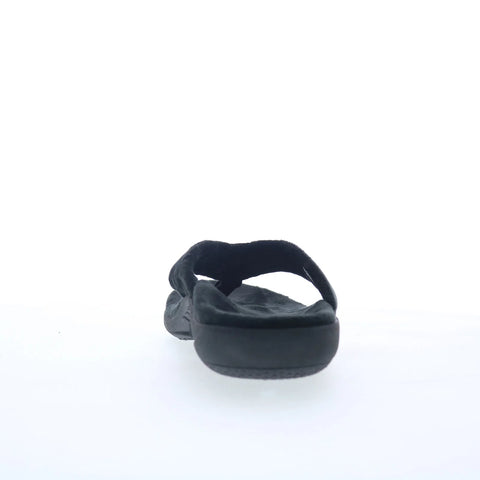 Spenco Victoria SP1182BLK Womens Black Synthetic Flip-Flops Sandals Shoes