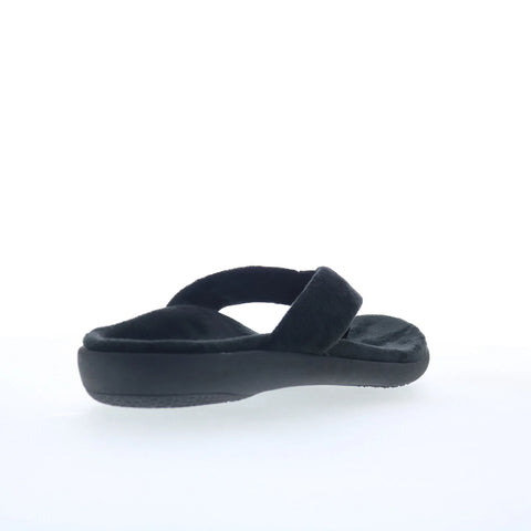 Spenco Victoria SP1182BLK Womens Black Synthetic Flip-Flops Sandals Shoes