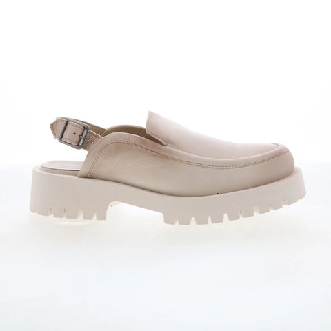 Miz Mooz Violet Womens Beige Leather Slip On Loafer Flats Shoes