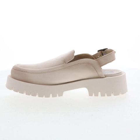 Miz Mooz Violet Womens Beige Leather Slip On Loafer Flats Shoes