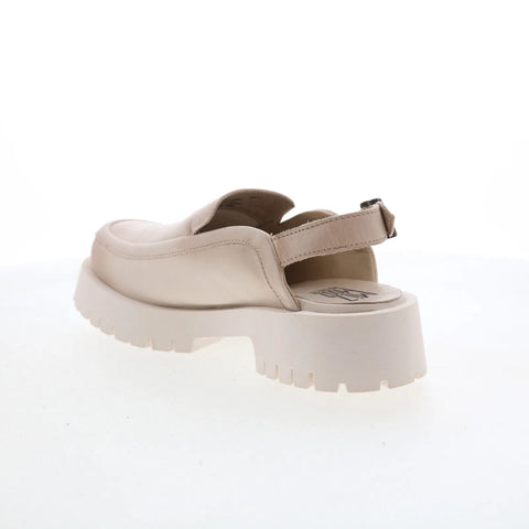 Miz Mooz Violet Womens Beige Leather Slip On Loafer Flats Shoes
