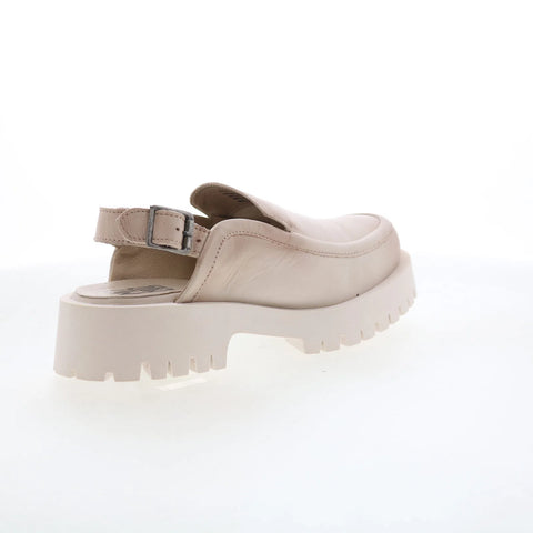 Miz Mooz Violet Womens Beige Leather Slip On Loafer Flats Shoes