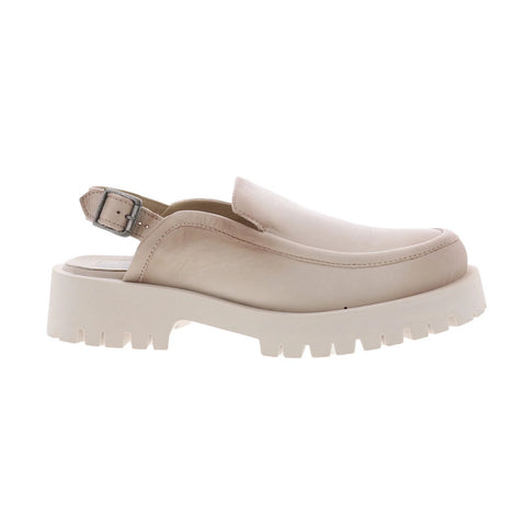 Miz Mooz Violet Womens Beige Leather Slip On Loafer Flats Shoes