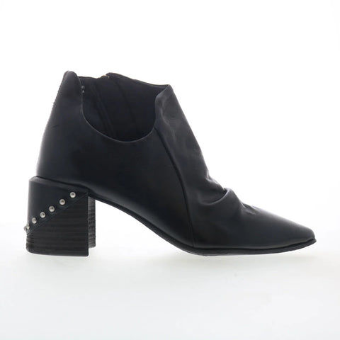 A.S. 98 Vince Womens Black Leather Zipper Ankle & Booties Boots