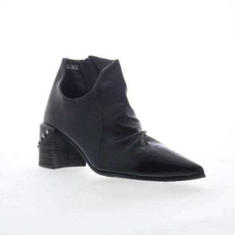 A.S. 98 Vince Womens Black Leather Zipper Ankle & Booties Boots