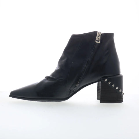 A.S. 98 Vince Womens Black Leather Zipper Ankle & Booties Boots