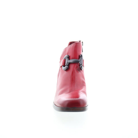 Miz Mooz Vino Womens Red Leather Zipper Ankle & Booties Boots