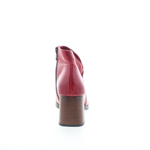 Miz Mooz Vino Womens Red Leather Zipper Ankle & Booties Boots