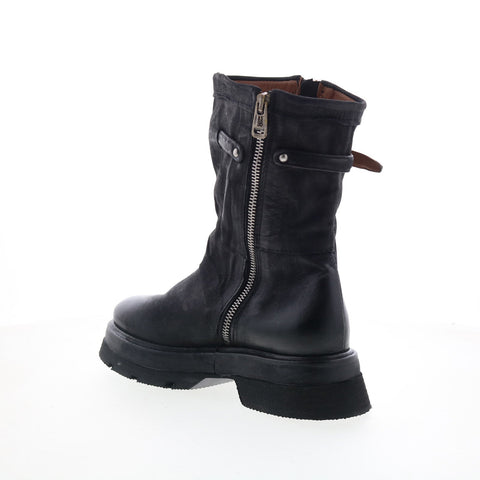 A.S. 98 Vinson Womens Black Leather Zipper Casual Dress Boots