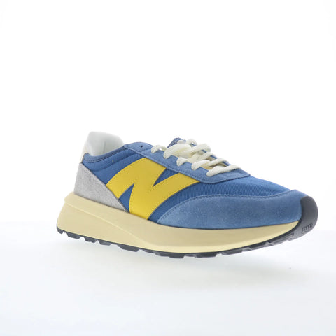 New Balance 370 U370YB Mens Blue Suede Lifestyle Sneakers Shoes