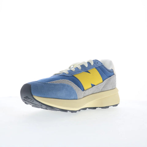 New Balance 370 U370YB Mens Blue Suede Lifestyle Sneakers Shoes