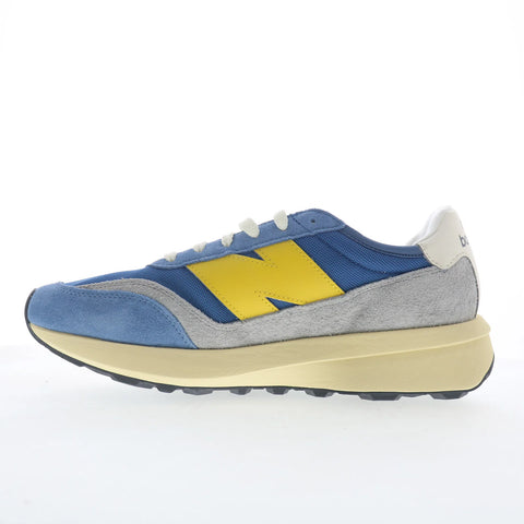 New Balance 370 U370YB Mens Blue Suede Lifestyle Sneakers Shoes