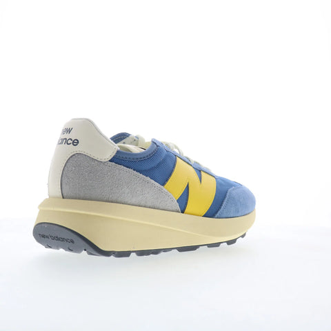 New Balance 370 U370YB Mens Blue Suede Lifestyle Sneakers Shoes