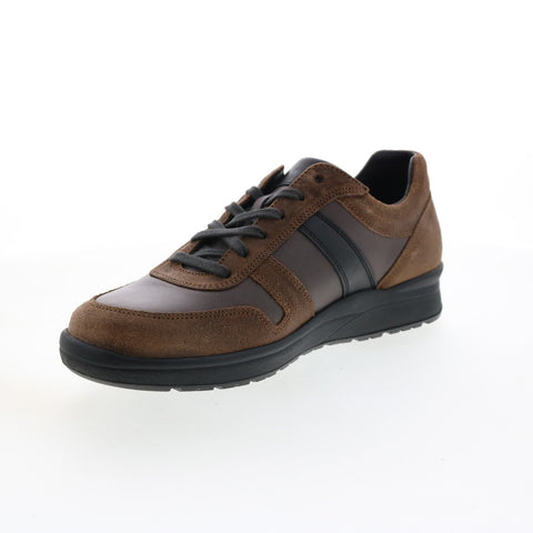 Mephisto Vito Mens Brown Suede Lace Up Lifestyle Sneakers Shoes