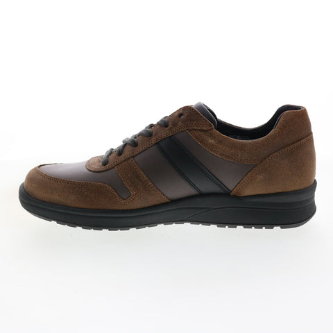 Mephisto Vito Mens Brown Suede Lace Up Lifestyle Sneakers Shoes