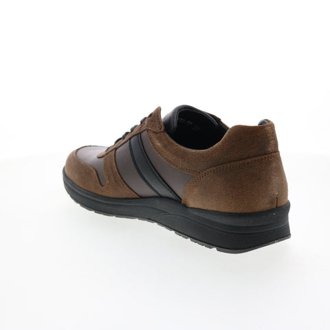 Mephisto Vito Mens Brown Suede Lace Up Lifestyle Sneakers Shoes