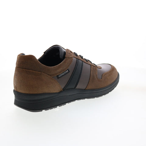 Mephisto Vito Mens Brown Suede Lace Up Lifestyle Sneakers Shoes