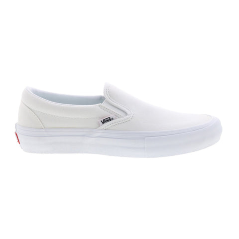 Vans Slip-On Pro VN0A347VWWW Mens White Canvas Lifestyle Sneakers Shoes